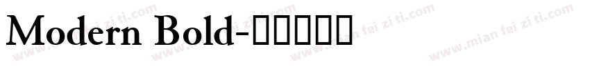 Modern Bold字体转换